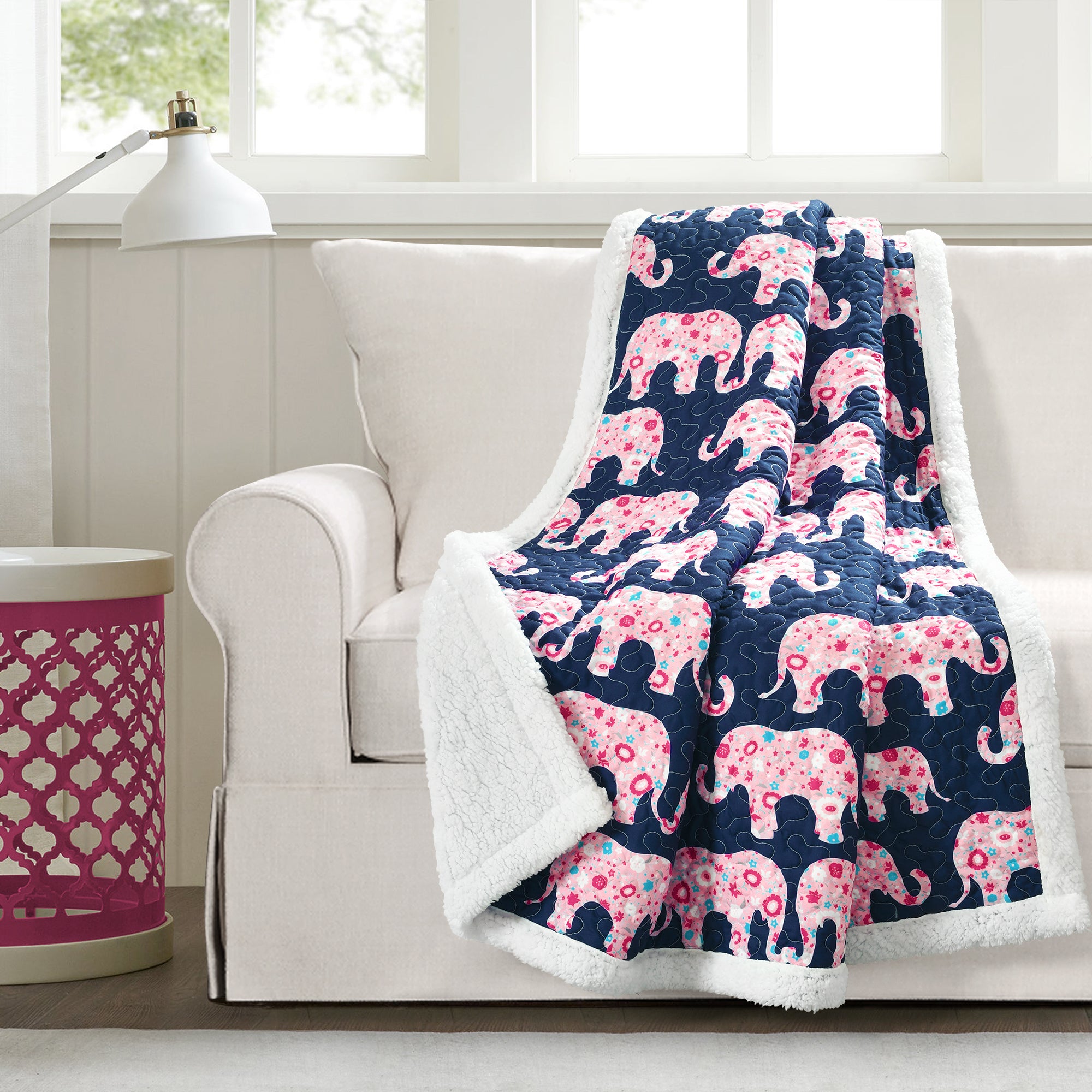 Elephant Parade Sherpa Throw