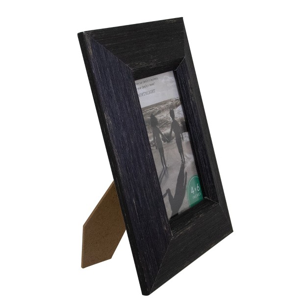 Distressed Finish Rectangular 4 quot X 6 quot Photo Picture Frame Black