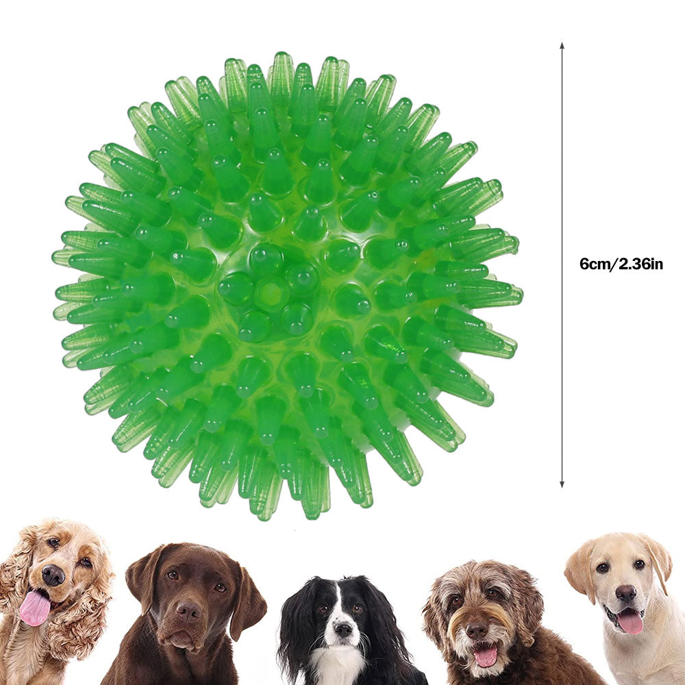 HOTBEST 3Pcs Dogs Chew Spiky Ball Soft TPR Squeaky Dog Ball Toys Floatable Dog Pool Toy Reduce Anxiety Toss Fetch Toys for Boredom Teeth Cleaning Dog Chew Toys Interactie for Small and Medium Dogs