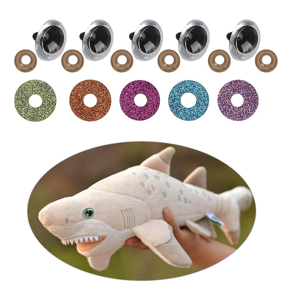 Safety Eyes With Colorful Glitter Washer Accessories For Puppet Toy Stuffed Animals Dolls18mm