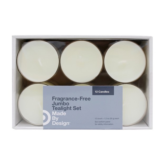 X 1 quot 12pk Unscented Tealight Candle Set