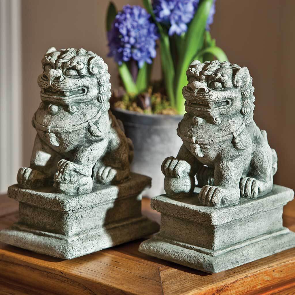 Campania International Small Temple Foo Dog Left and Right Set