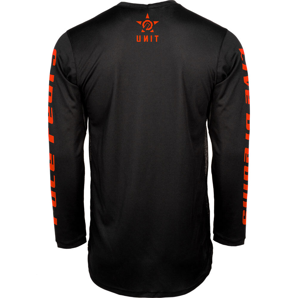 Unit Face Fears Long Sleeve MTB Jersey - Black - 2022