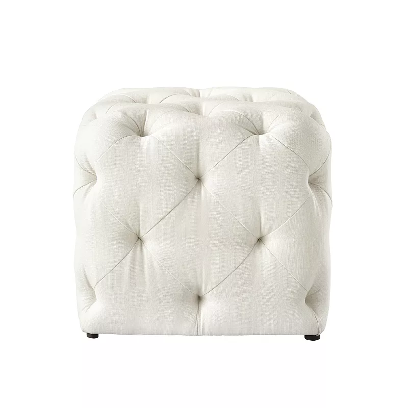 Cecil 1pc Ottoman Tufted Allover