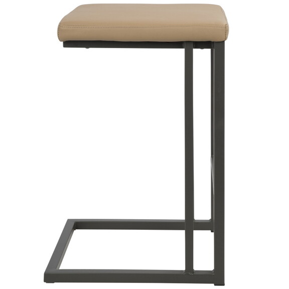 Roman Industrial Counter Stool in Grey and Camel F...