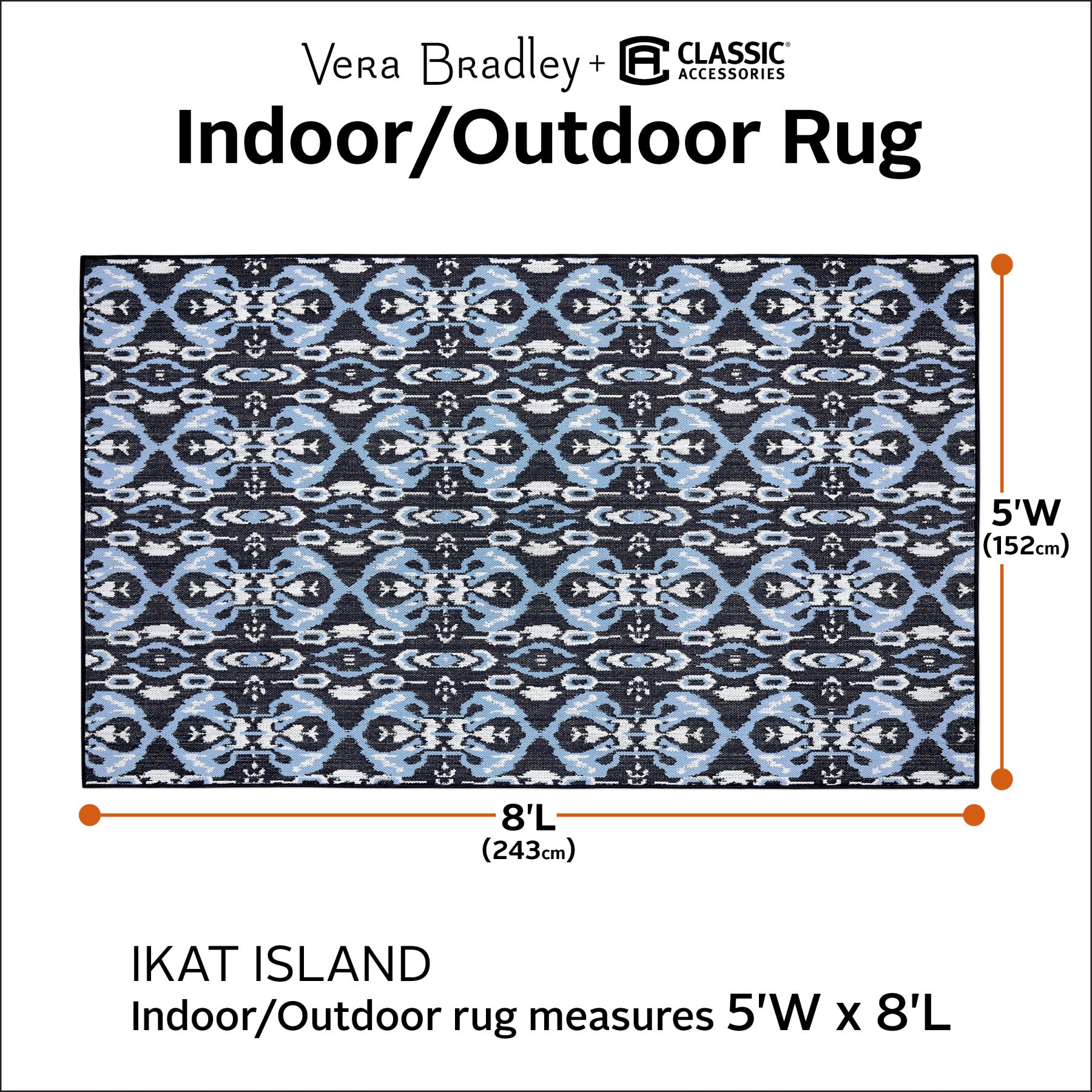 Indoor/Outdoor Rug 5' x 8'