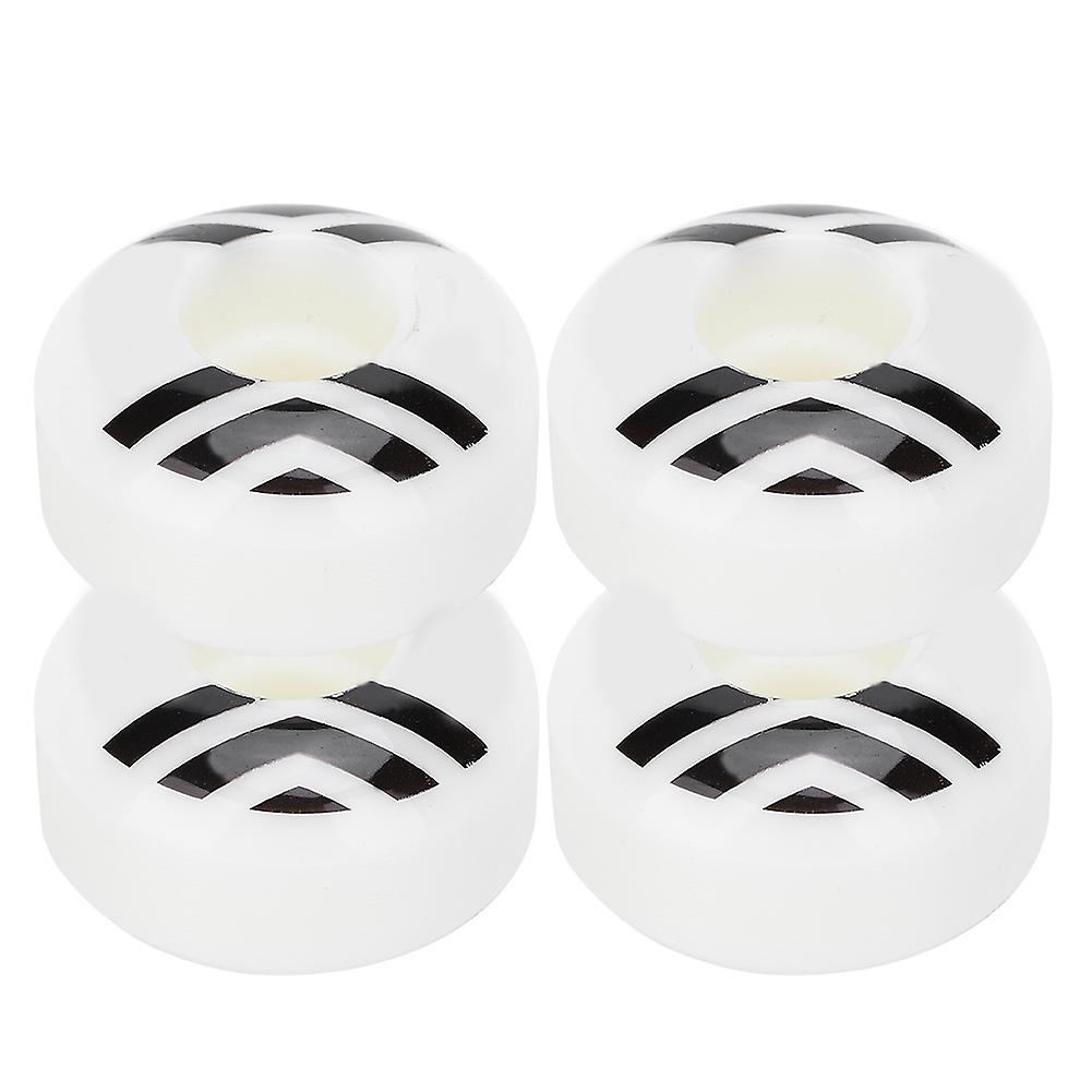 4pcs High Elastic Pu Children Skateboard Wheel Wear Resistant Antiskid Flexible Steeringwhite