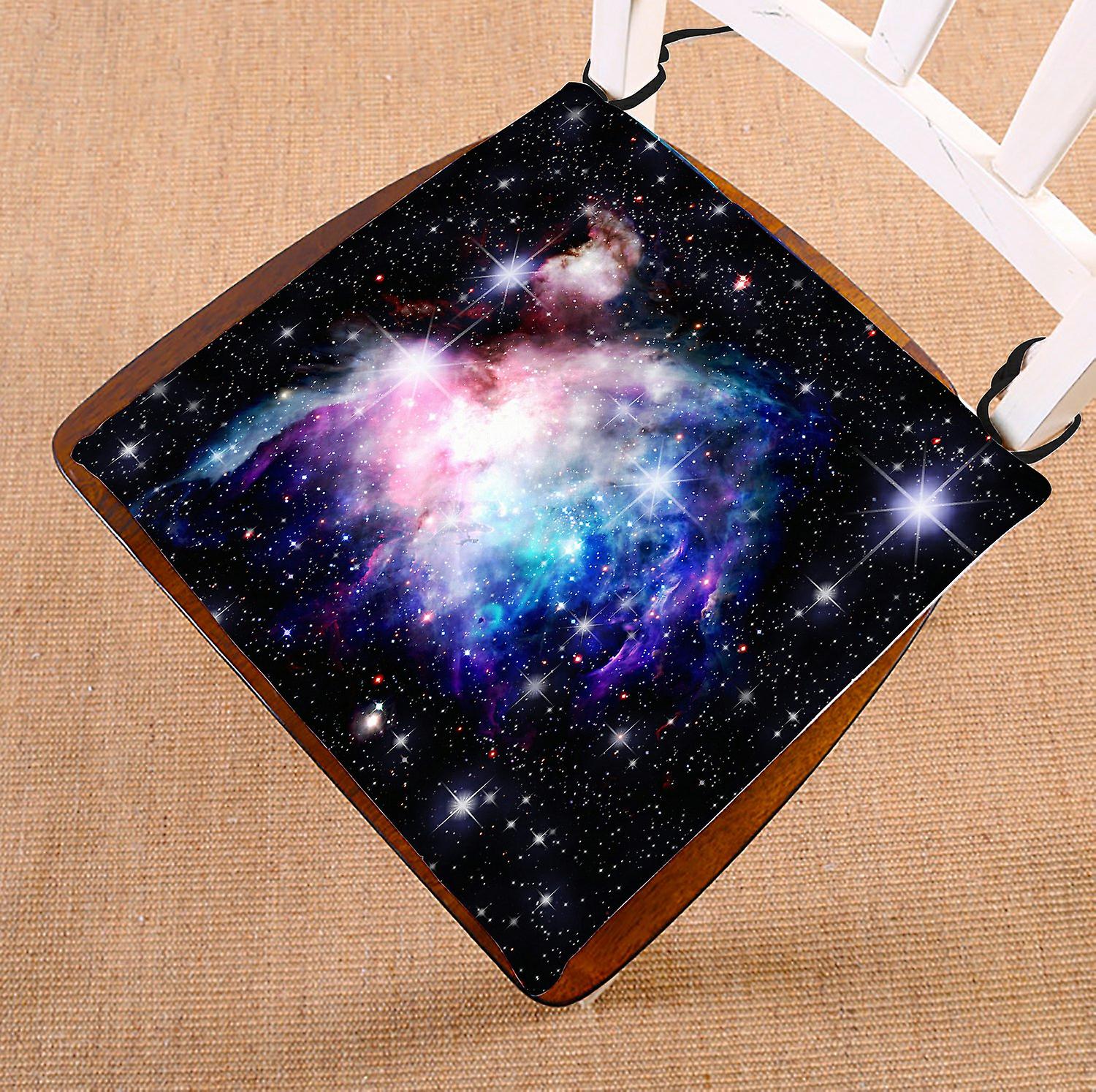 Universe Chair Pad， Deep Space Nebula With Stars Purple Bule Pink Seat Cushion Chair Cushion Floor Cushion 50x50 Cm