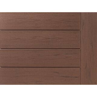 TimberTech Composite Terrain 54 in. x 6 in. x 1 ft. Grooved Brown Oak Composite Sample (Actual: 0.94 in. x 5.36 in. x 1 ft.) SAMP-TC12BO