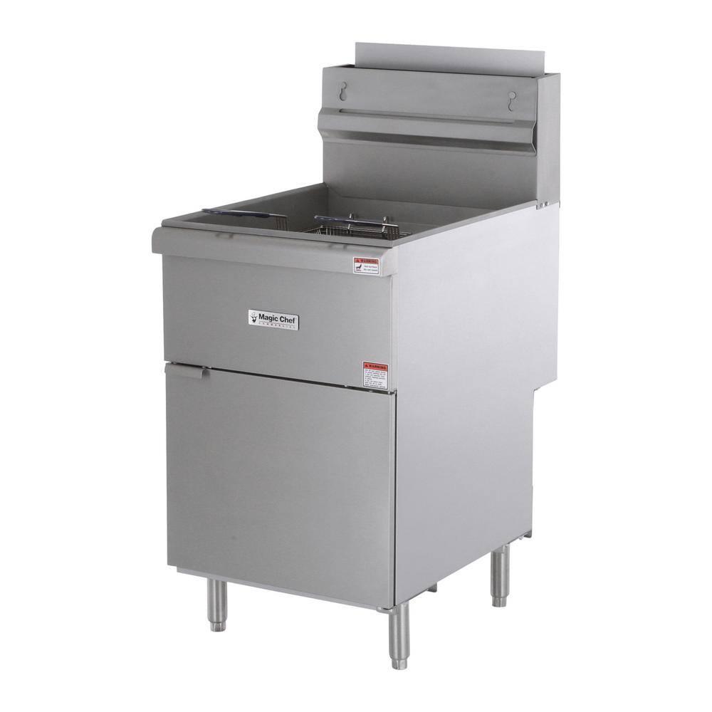 Magic Chef 52 Qt. Stainless Steel Commercial Propane Gas Fryer MCCGF70A-P