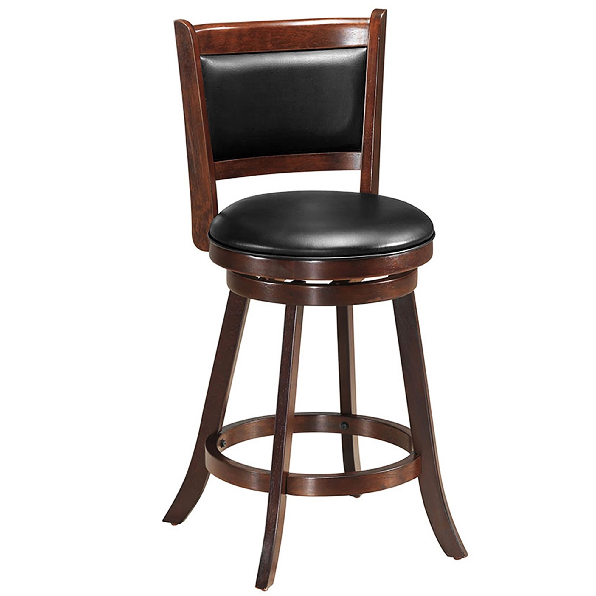 Costway 24'' Swivel Counter Height Stool Wooden Dining Chair