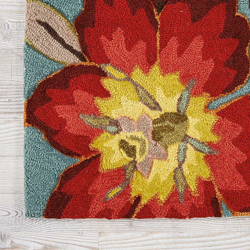 Nourison Fantasy Modern Borderless Floral Rug