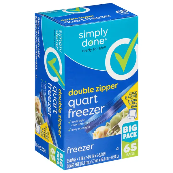 Simply Done Quart Freezer Bags