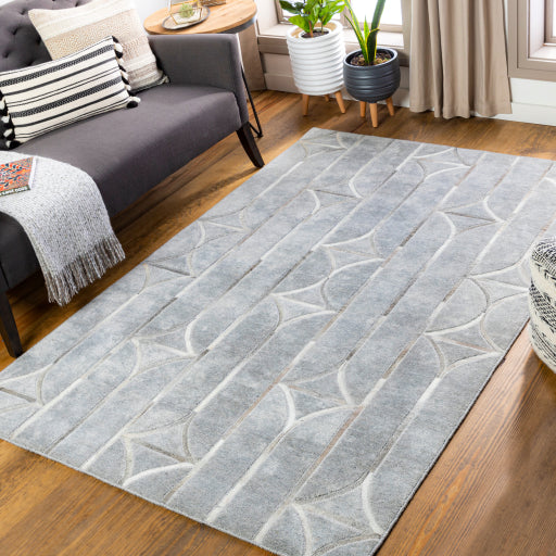 Eloquent Viscose Modern Grey Rug