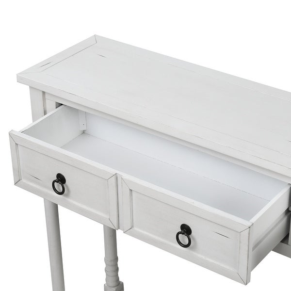 Console Table with Drawers and Long Shelf Rectangular