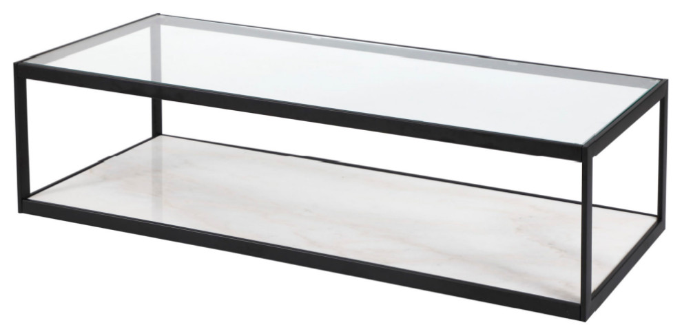 Rectangular White Marble Coffee Table  Liang  ampEimil Tamon   Industrial   Coffee Tables   by Oroa   Distinctive Furniture  Houzz