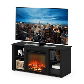 Furinno Jensen 47.2 in. Americano TV Stand Fits TV's up to 55 in. with Electric Fireplace 21181AM