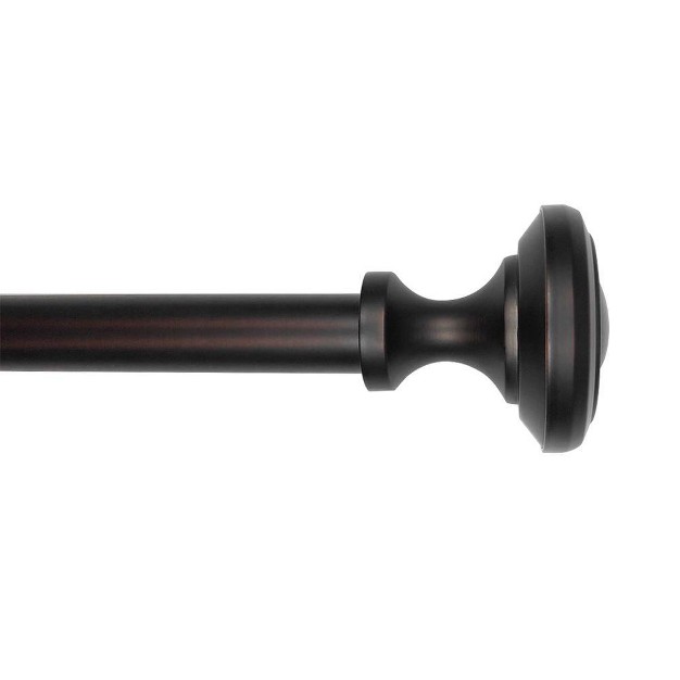 Decorative Drapery Curtain Rod With Knob Finials Oil Rubbed Bronze Lumi Home Furnishings