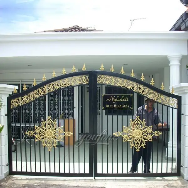 Modern Customized House Wought Iron Gate Grill Designs