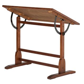 Studio Designs Vintage 42 in. W Solid Wood DrawingWriting Desk with Angle Adjustable Top 13305