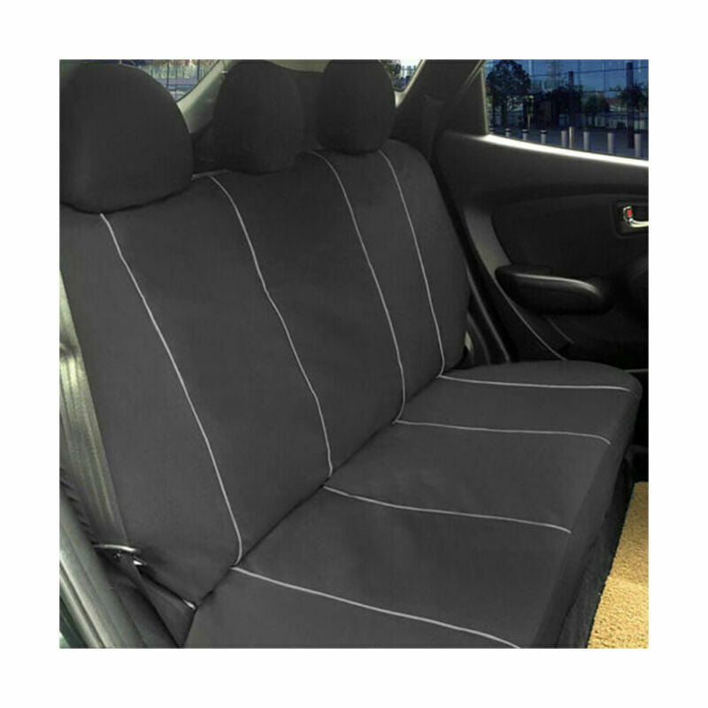 Auto Car Seat Covers 5 Seats Gray Two-Tone Front and Rear Split Bench for Cars Trucks SUV