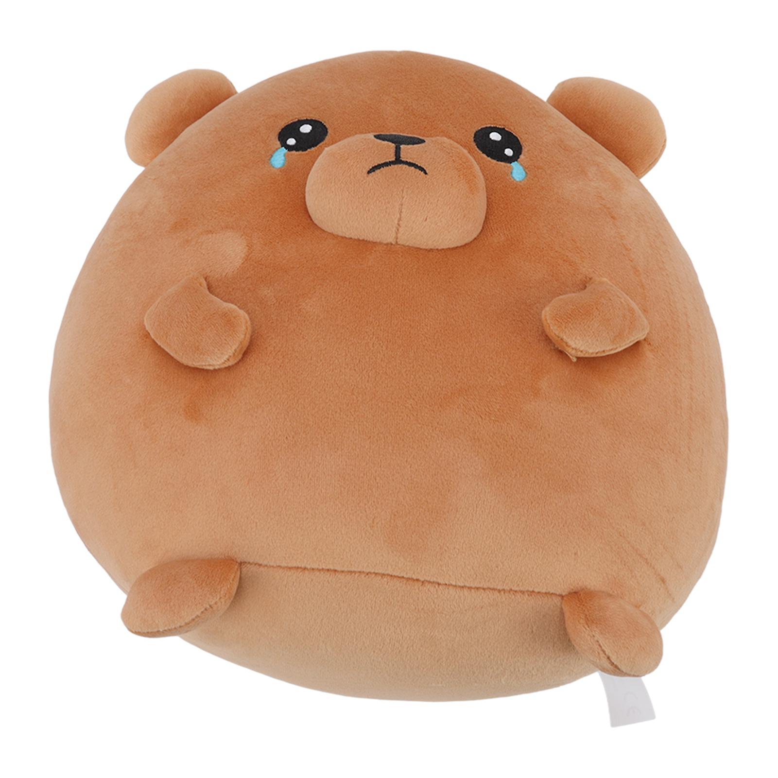 Brown Bear Plush Toy Soft Plush Cute Warm Skin Friendly Glossy Cute Brown Bear Stuffed Bear for Bedroom Office Kids