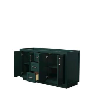 Wyndham Collection Miranda 59.25 in. W x 21.75 in. D x 33 in. H Double Bath Vanity Cabinet without Top in Green WCF292960DGECXSXXMXX