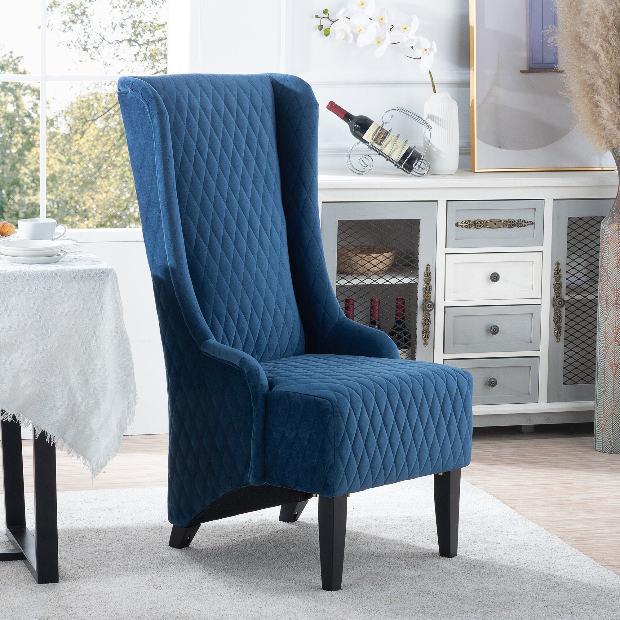 Modern Wide Wing Back Chair ，Side Chair for Living Room