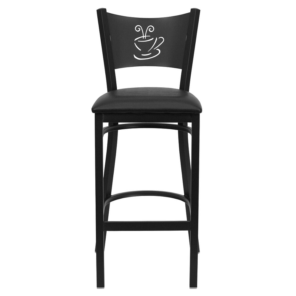 2 Pk. Coffee Back Metal Restaurant Barstool   18.25\