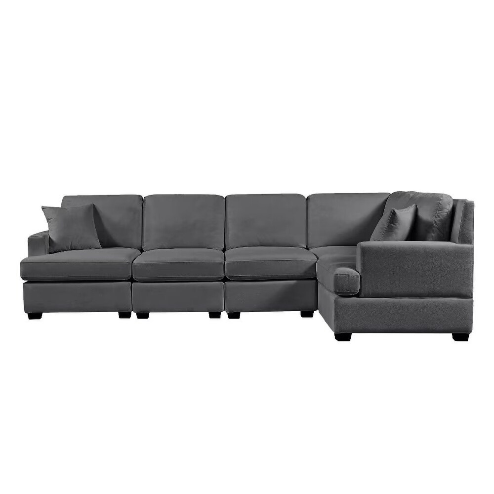 Sectional Modular Sofa with 2 Tossing cushions and Solid Frame   87.8\