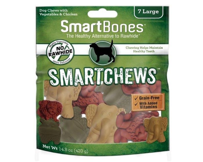 SmartBones Large SmartChews Treats for Dogs， 14.8 oz. (7 Treats)