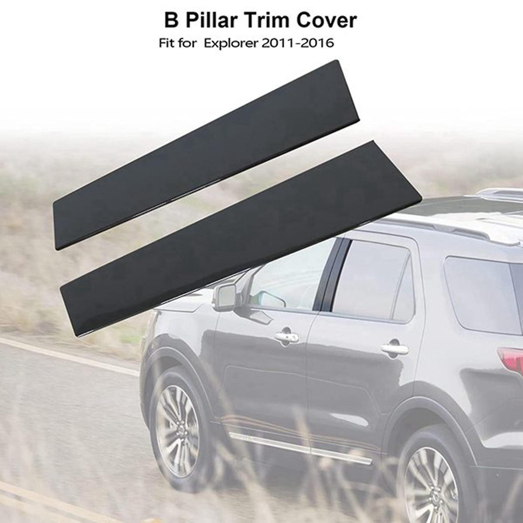 2pcs B Pillar Trim Door Molding Side Front Windshield Outer Door Molding For Explorer 2011-2016 926