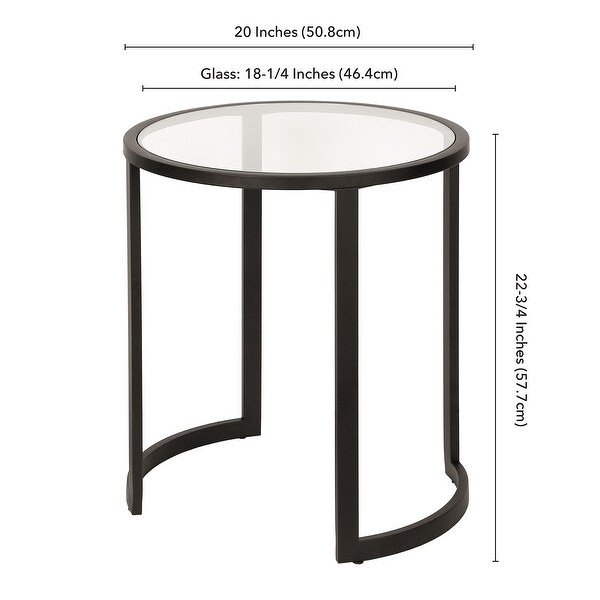 Silver Orchid Stossel Blackened Bronze Side Table