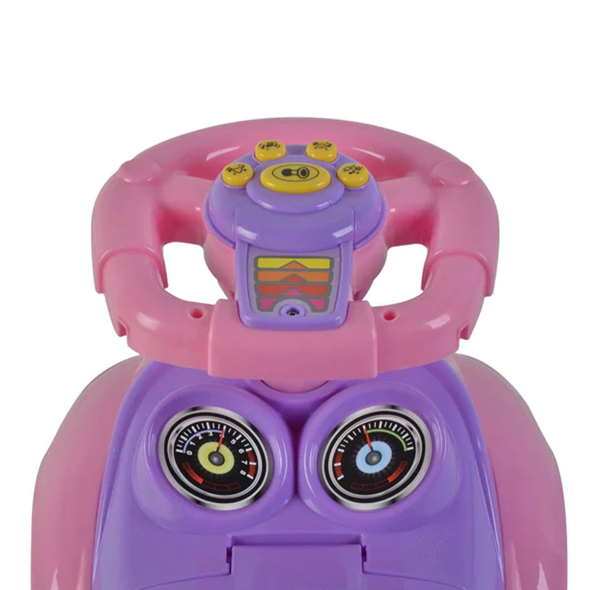 Freddo Toys Toddler Kids Deluxe Mega Ride On & Push Car Walker w/ Sounds, Pink