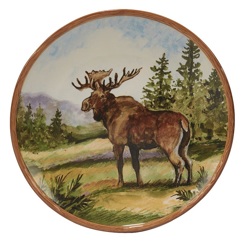 Certified International Mountain Summit 4-piece Dinner Plate Set