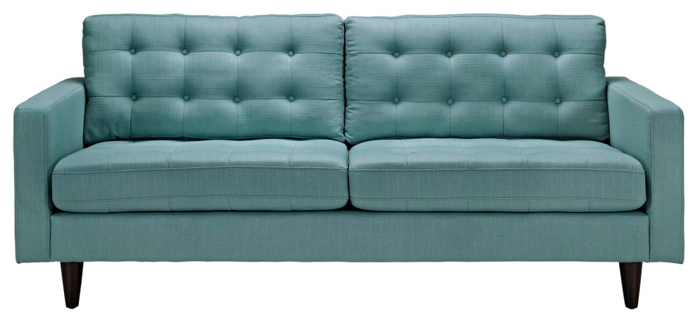 Empress Upholstered Fabric Sofa   Midcentury   Sofas   by Simple Relax  Houzz