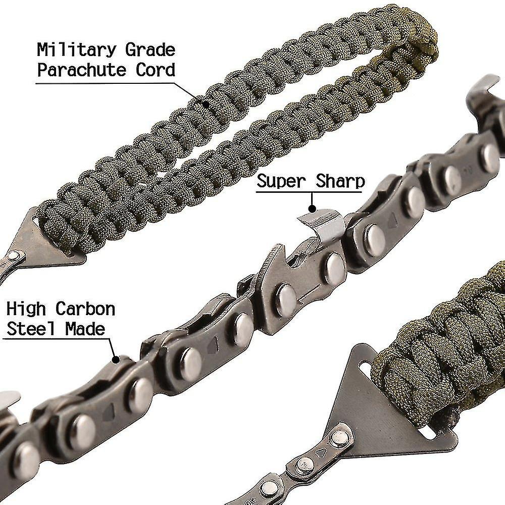 Pocket Chainsaw With Paracord Handle (24inch-11teeth)folding Chain Hand Saw Fast Wood Tree Cutting E