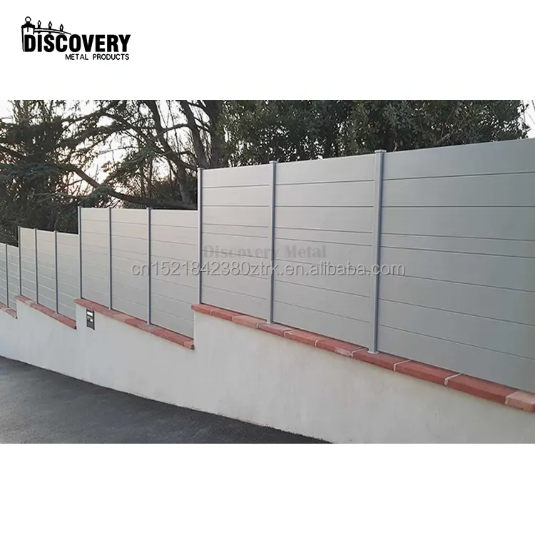 factory custom high quality modern metal garden fence privacy horizontal aluminum fence panels