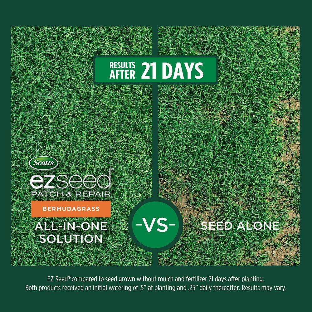 Scotts Turf Builder THICK'R LAWN and EZ Seed Patch  Repair for Bermudagrass Grass Seed Fertilizer and Soil Improver Bundle VB02426