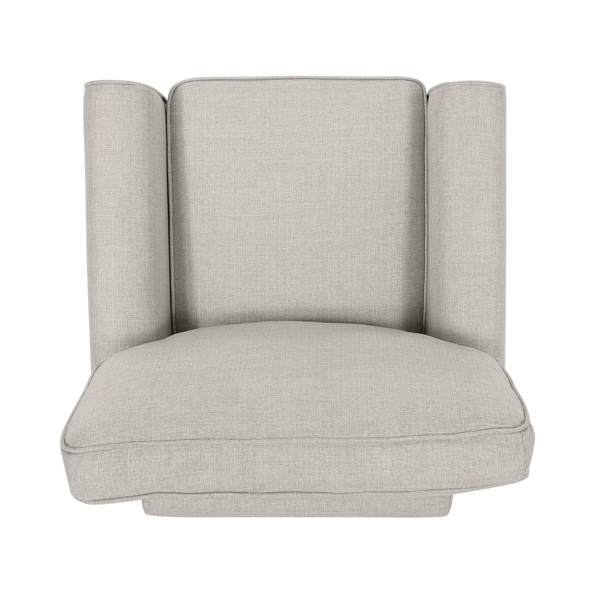 Patricia Contemporary Scrolled Arm Upholstered Fabric Club Chair w/ Tonal Piping