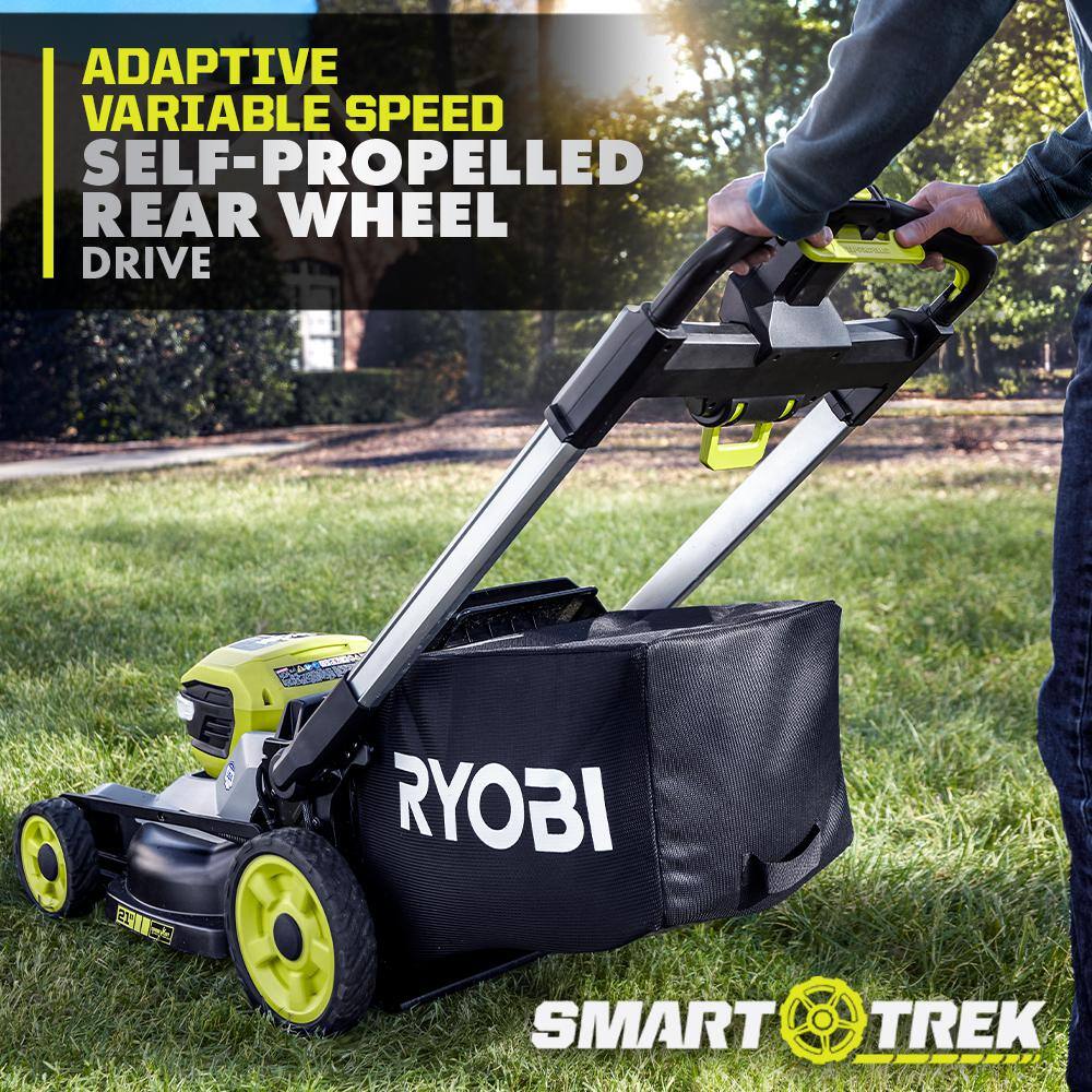 RYOBI 40-Volt HP Brushless 21 in. Cordless Battery Walk Behind Dual-Blade Self-Propelled Mower (Tool Only) RY401015BTL