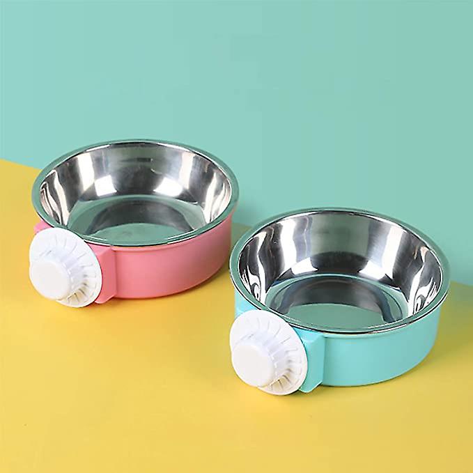 Small Dog Bowl For Cage Bird Bowl Cat Bowl For Cage Stainless Steel - 2 Pcs