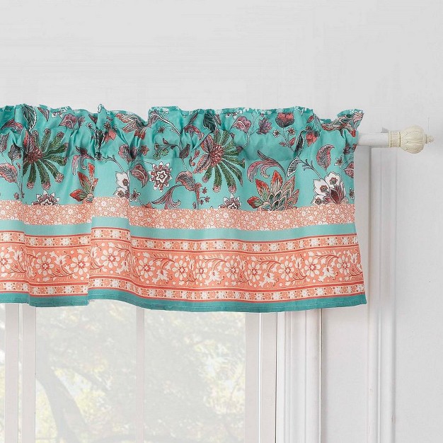 Audrey Window Valance Turquoise 84in X 16in 2in By Barefoot Bungalow