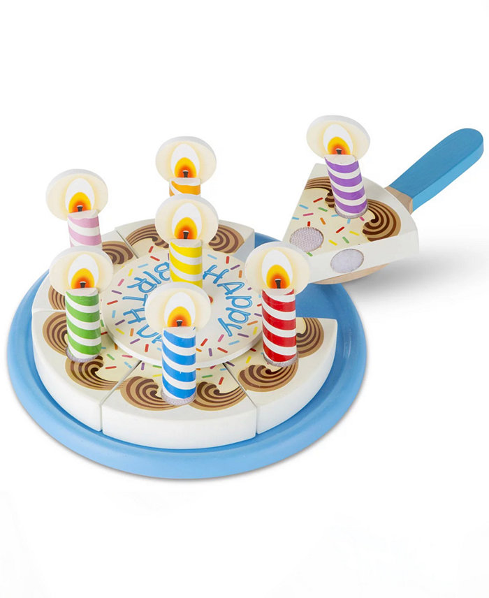 Melissa and Doug Birthday Party Wooden Cake Cutter Playset