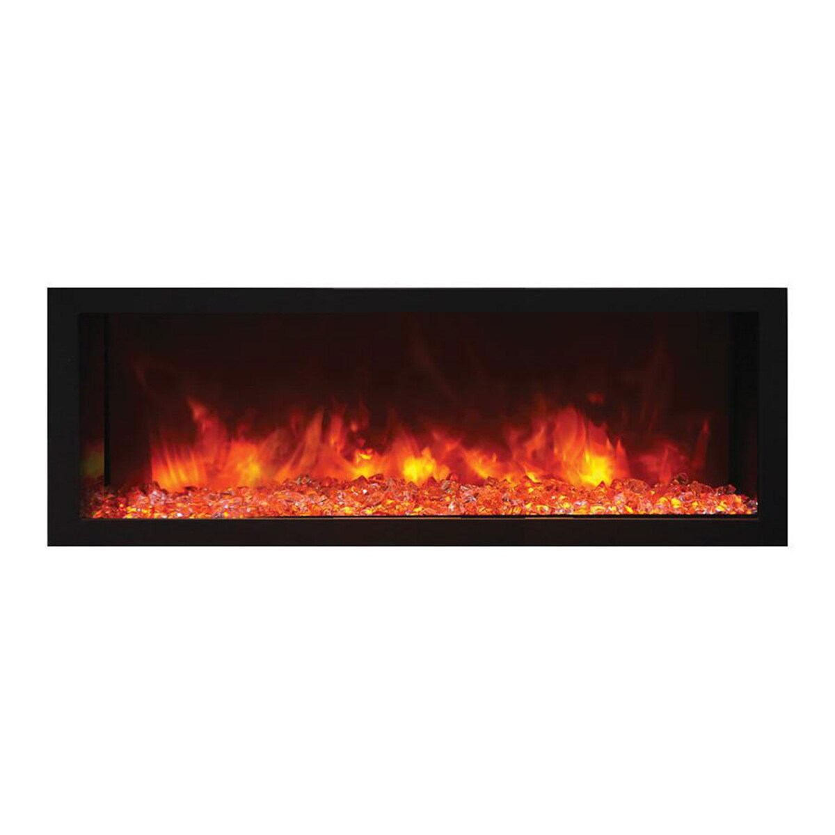 Remii by Amantii Panorama Deep Smart 45-Inch Built-In Electric Fireplace with Black Steel Surround