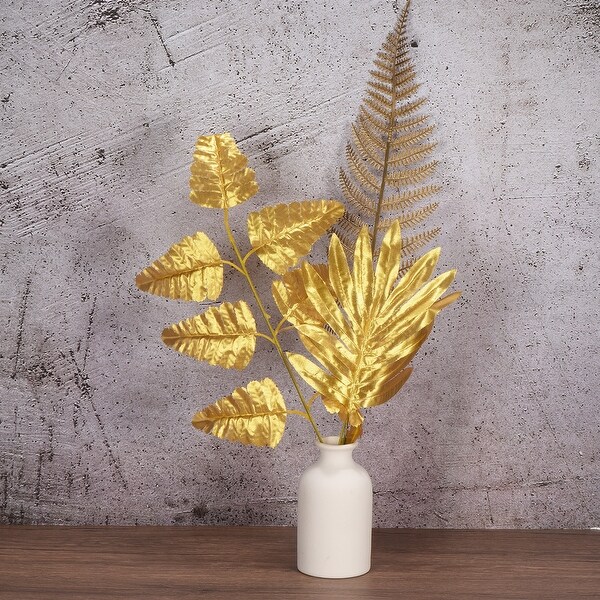 Gold Palm Leaves Artificial Palm Leaves Faux Palm Fronds，Style 14