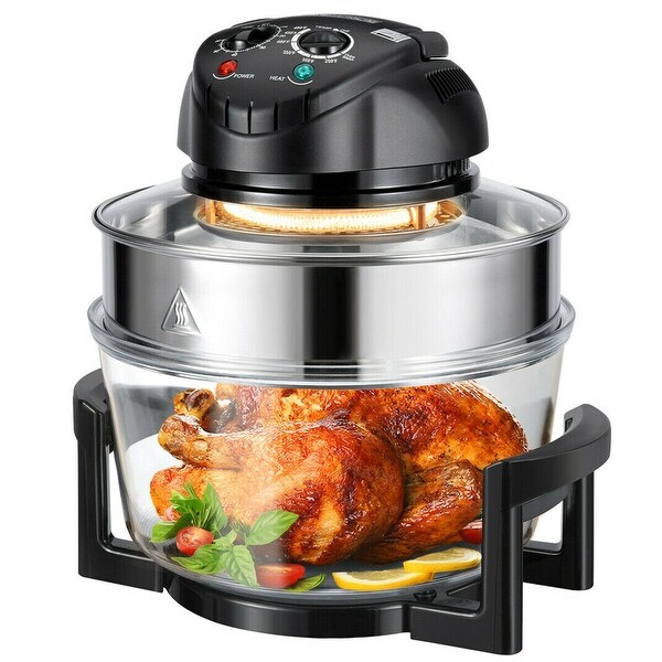 17 Quart 1400W Halogen Tabletop Oven Oil-Less Cooking Countertop - 12.6 inch