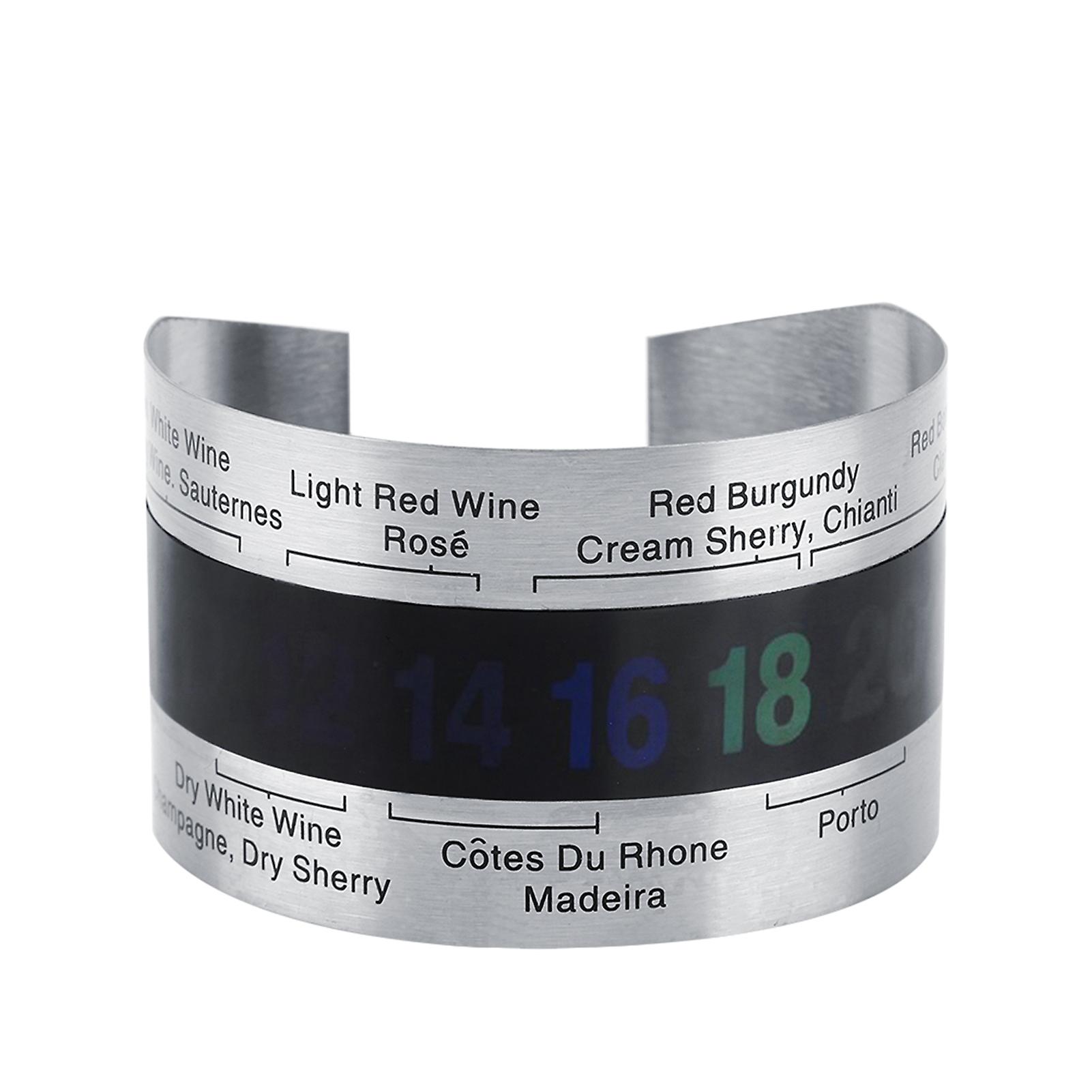 Stainless Steel Wine Lcd Thermometer Bottle Beer Red Wines Bracelet Temperature Sensor