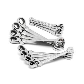 GEARWRENCH 12-Point 72-Tooth Metric Flex Head Ratcheting Combination Wrench Set (12-Piece) 9901D