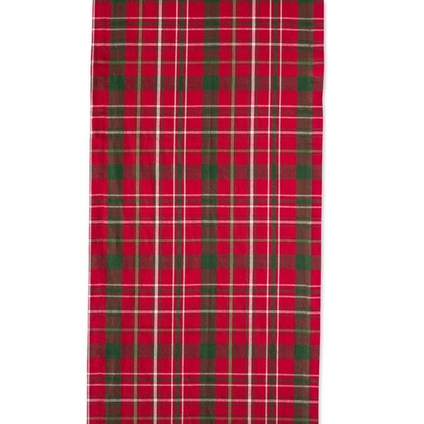 Design Imports Tartan Holly Plaid Table Runner (0.25 inches high x 14 inches wide x 108 inches deep)